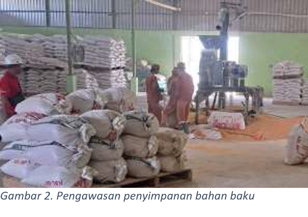  Supervision of raw material storage